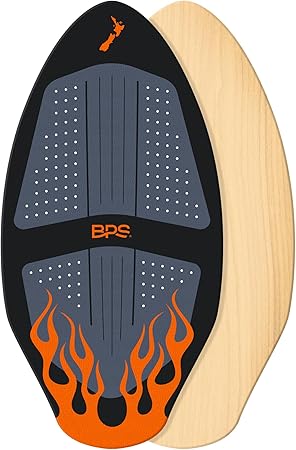 BPS New Zealand ‘Flame’ - High Performance Wooden Skimboard with Custom Traction Pads – with Optional Padded Carry Bag Made from Recycled Plastics – for Kids or Adults, Choose from 4 Colors BPS New Zealand ‘Flame’ - High Performance Wooden Skimboard with Custom Traction Pads – with Optional Padded Carry Bag Made from Recycled Plastics – for Kids or Adults, Choose from 4 Colors