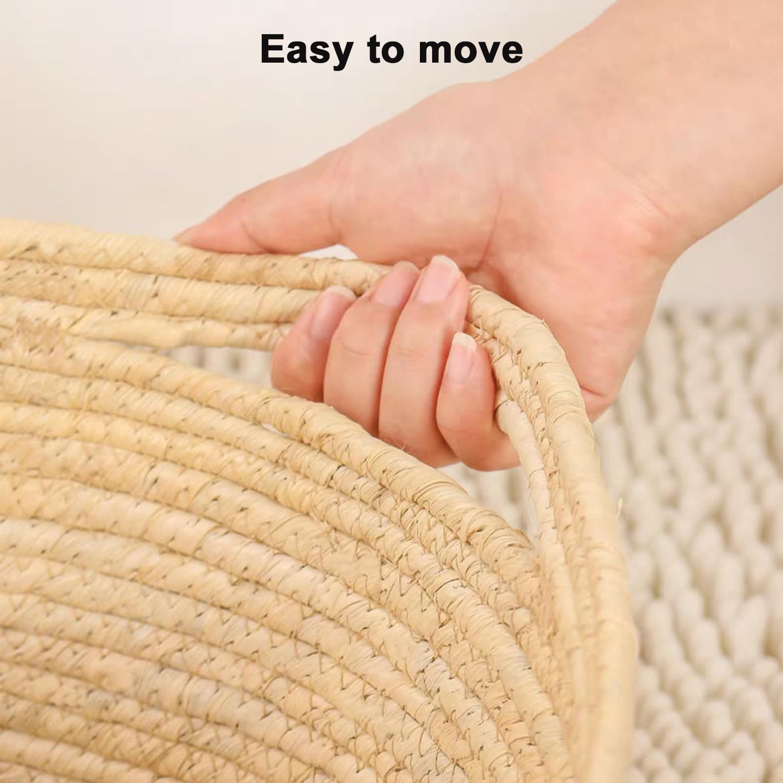 Handgefertigtes gewebtes Katzenbett mit abnehmbarem Kissen, Rattankorb für den Innenbereich, für Katzen, Kätzchen, kleine Haustiere