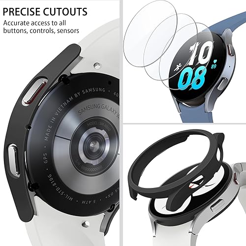 Miniatura 2 de Vancle Funda protectora de pantalla para Samsung Galaxy Watch 5  Samsung Galaxy Watch 4 de 1.732 pulgadas (1.732 in), 3 + 3 unidades de vidrio