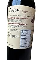 Vista 2 de SINZERO Cabernet Sauvignon - Vino tinto sin alcohol premium bajo en calorías, apto para veganos, 25.4 onzas líquidas