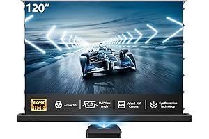 Motorized ALR Floor Rising Projector Screen for Ultra Short Throw Projector, 140 Inch