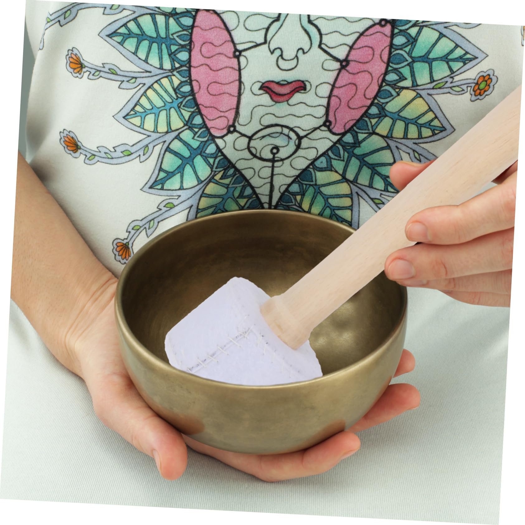 BESTonZON Elegant Singing Bowl Striker Wood Mallet for Meditation Bowl Made for Buddhism Enthusiasts