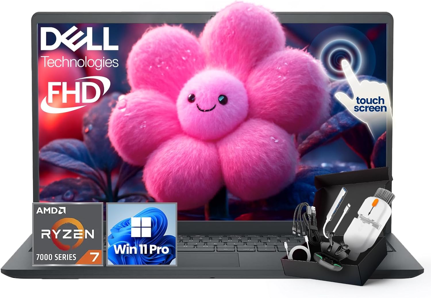 Dell Inspiron 15 3535 Touchscreen Laptop, AMD Ryzen 7 7730U (8-Core, Beats i7-1355U), 15.6″ FHD, 64GB RAM | 2TB SSD Business Laptop Computer, Windows 11 Pro, Copilot AI, Wi-Fi, Webcam, w/Accessory Dell Inspiron 15 3535 Touchscreen Laptop, AMD Ryzen 7 7730U (8-Core, Beats i7-1355U), 15.6″ FHD, 64GB RAM | 2TB SSD Business Laptop Computer, Windows 11 Pro, Copilot AI, Wi-Fi, Webcam, w/Accessory