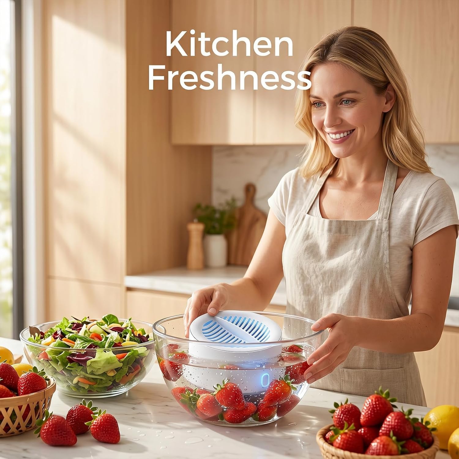 Puribreeze Obst Und Gemüse Waschmaschine,kabelloser, Tragbarer Elektrischer Reiniger, Der Effektiv Reinigt (1 PCS)