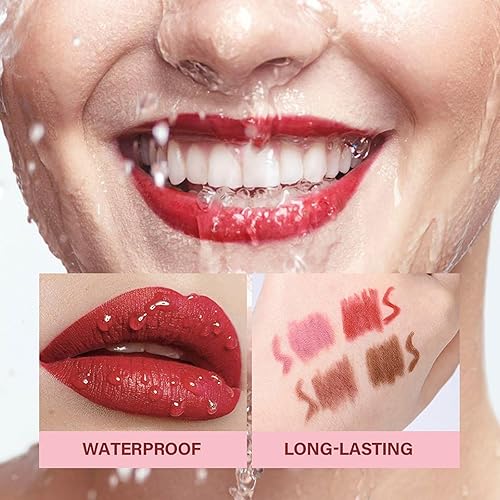 4 Pcs Lip Liner Pastes Matte Lip Lipstick Liner Pencil Set Lipstick Makeup Supplies For Women And Girl