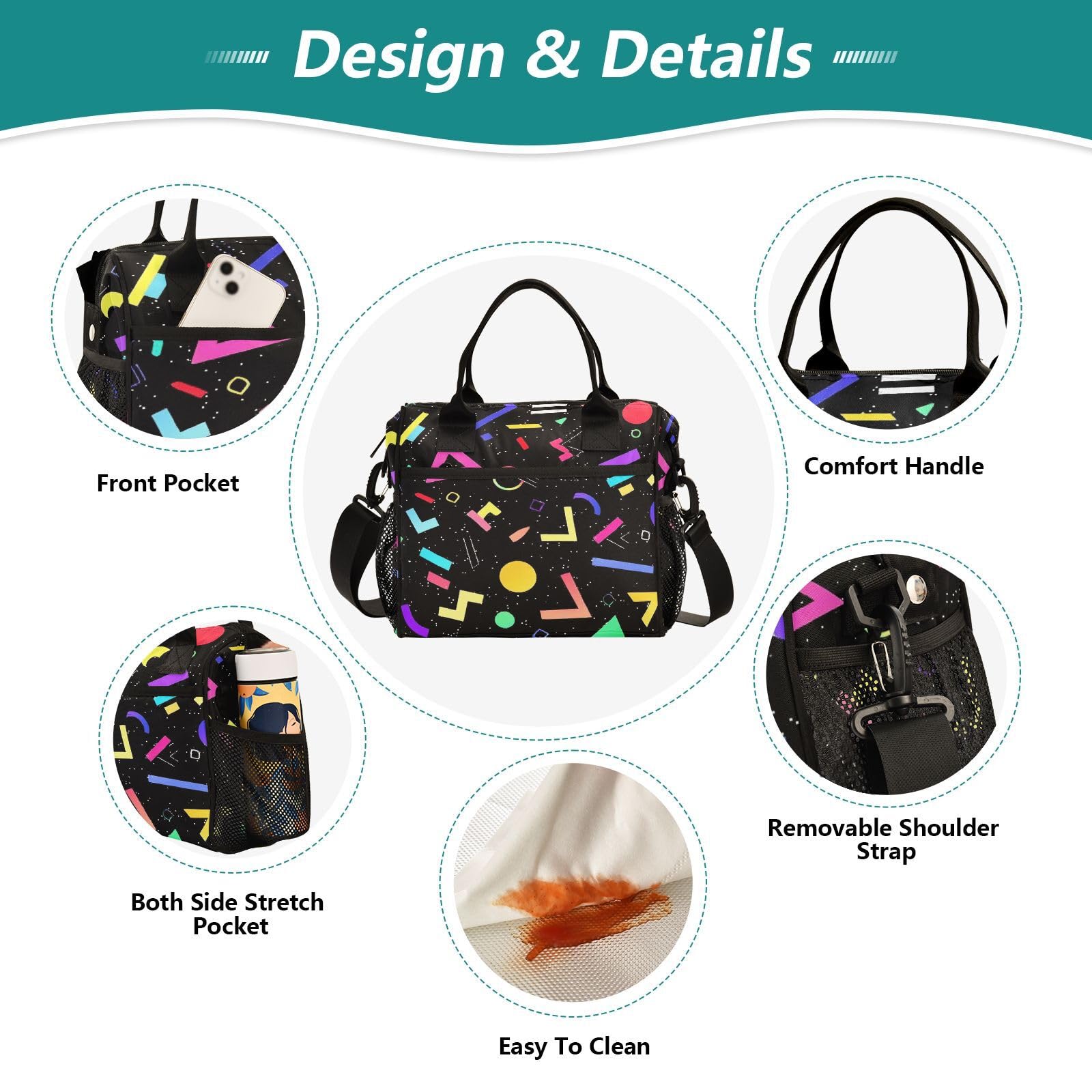 Amazon.com: Boccsty Classic 1980s 1990s Pattern Kids Reusable