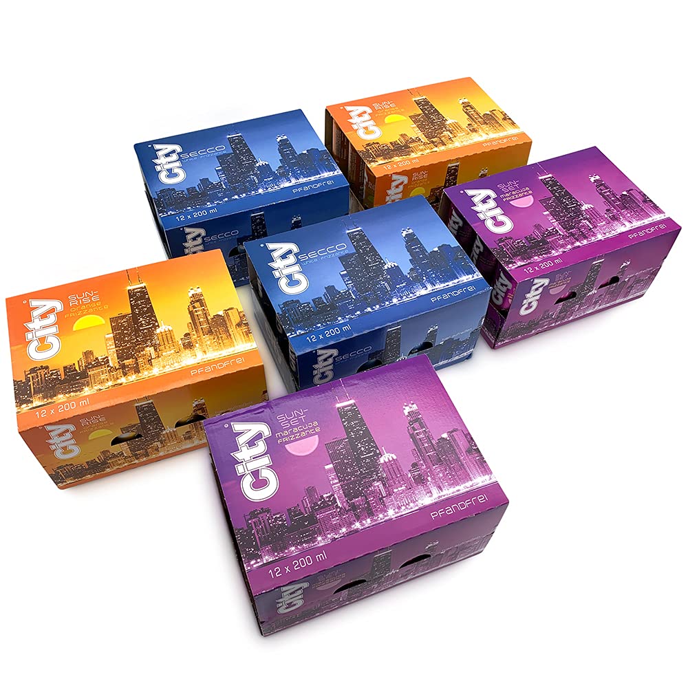 72 Dosen City gemischt Secco, Sunrise Orange, Sunset Maracuja a 200ml (72 x 200ml) mit EINWEGPFAND