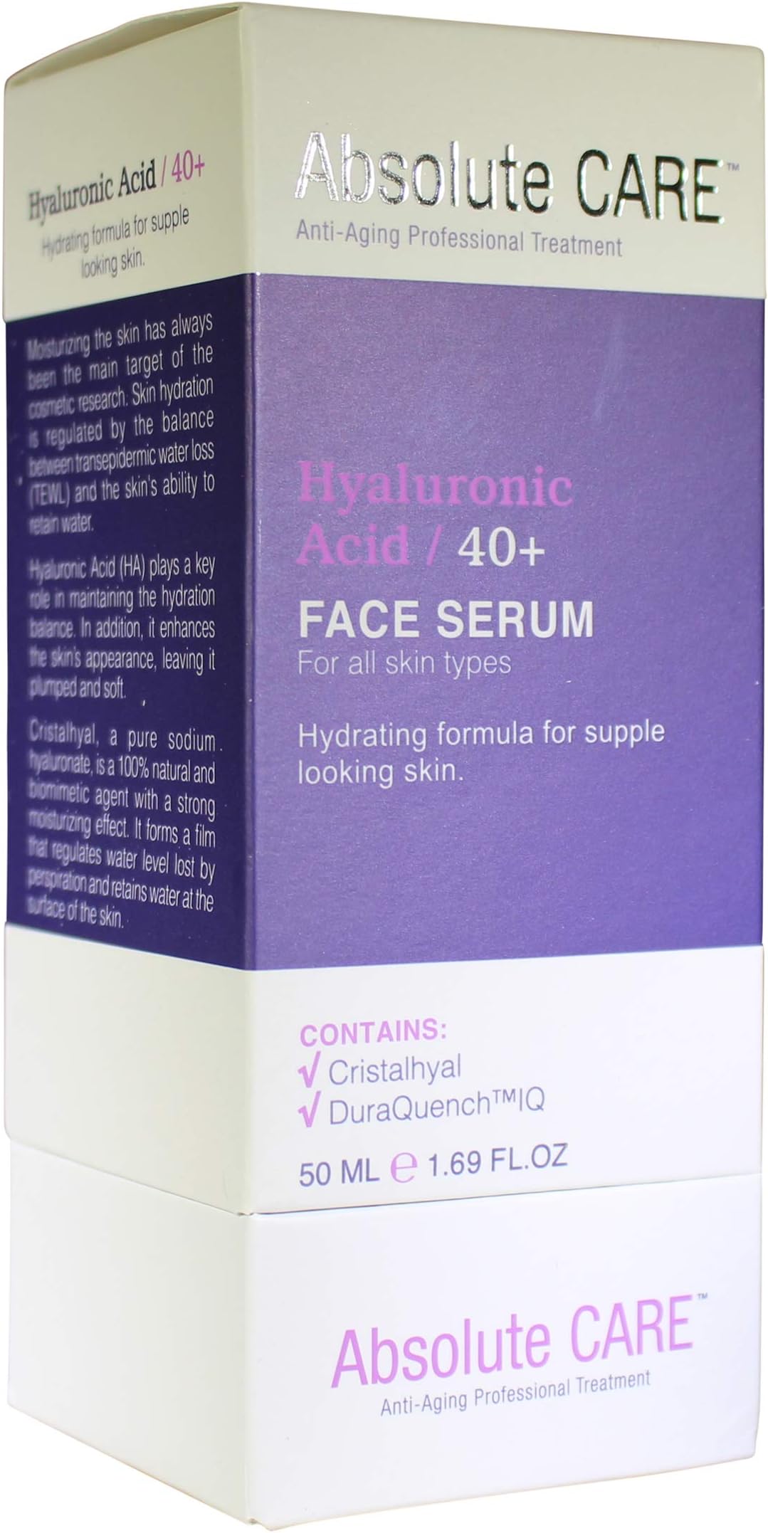Hyaluronic Acid 40 + Face Serum For All Skin Types 1.69 OZ