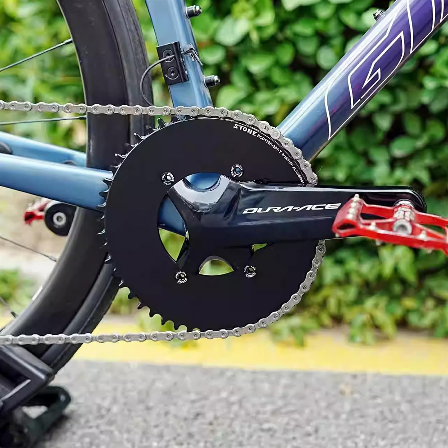 DJC Stone Chainring 110BCD Round for Shimano 105 R7000 R8000 R9100 110bcd for 12 Speed Road Bike