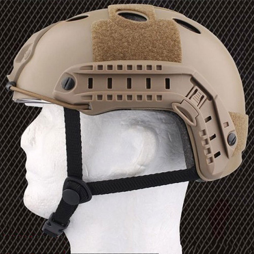Casque Emerson Fast PJ de Type SWAT avec Lunettes de Protection - pour Combat rapproché/tir/Airsoft/Paintball - Noir