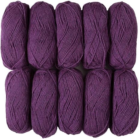 Amazon Com Knit Picks Wool Of The Andes Worsted Weight Yarn 10 Balls Amethyst Heather