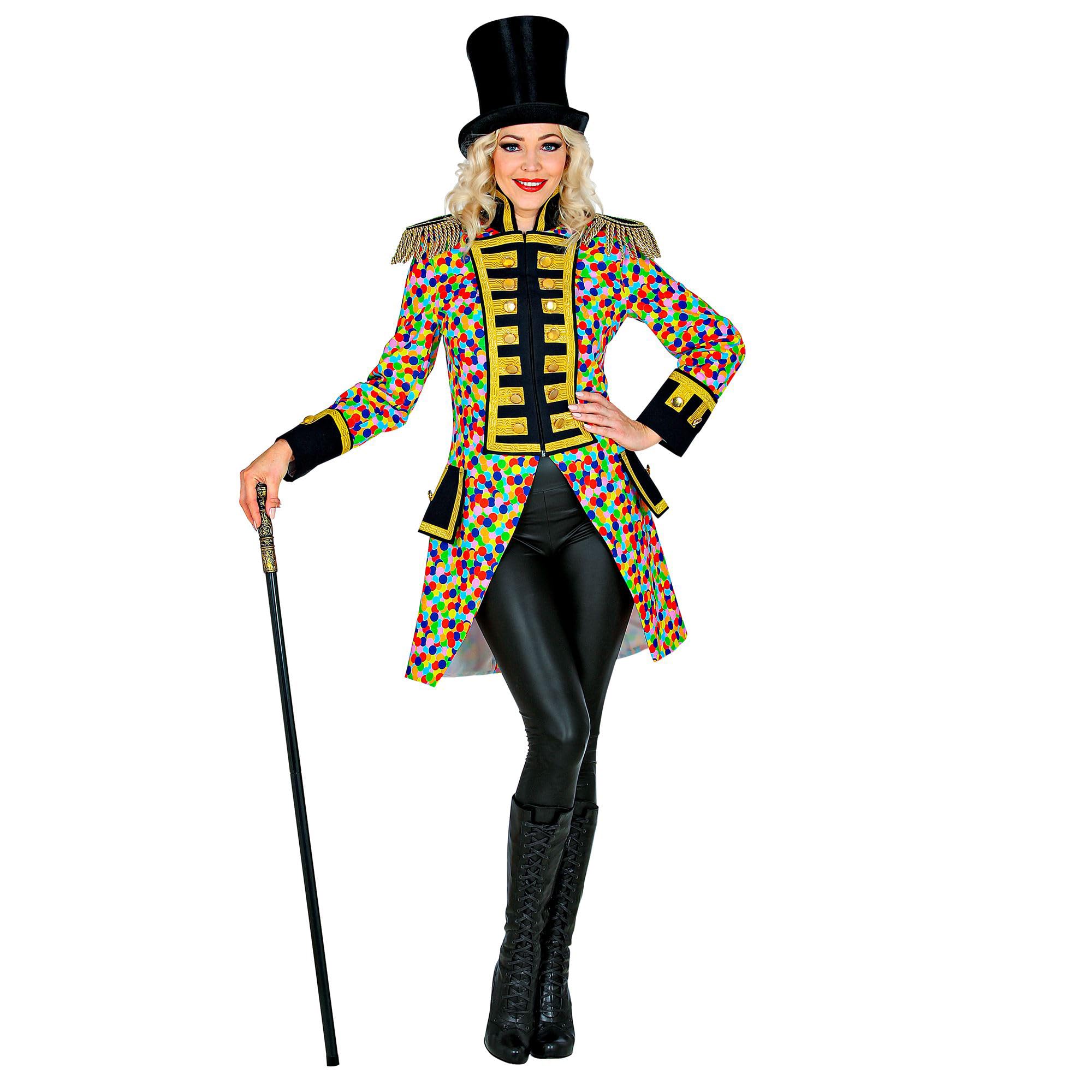 W WIDMANN MILANO Party Fashion - disfraz desfile frac, arco iris, CSD, director de circo, uniforme de guardia, payaso, corista, disfraz de carnaval