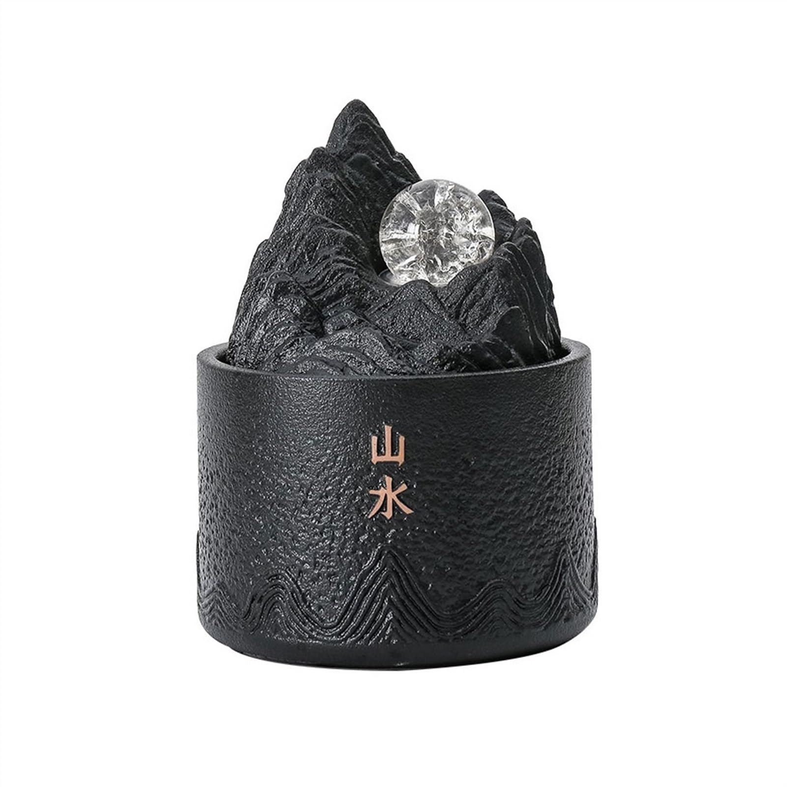 indoor Waterfall Office Home Ceramic Wigwam Flowing Water Cycle Ornaments Small Desktop Fountain Features Attract Wealth