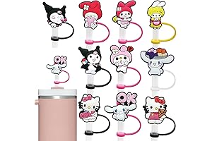 10 Pieces of Adorable Hello Kitty Straw Covers for Your Stanley Cups