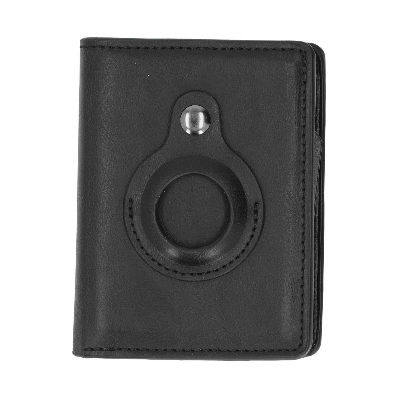 LYBLY Leather Wallet for Men Women, Wallet Card Bag Aluminum Alloy PU Leather Multifunctional Anti Theft Card Holder for iOS Locator/507 (Color :