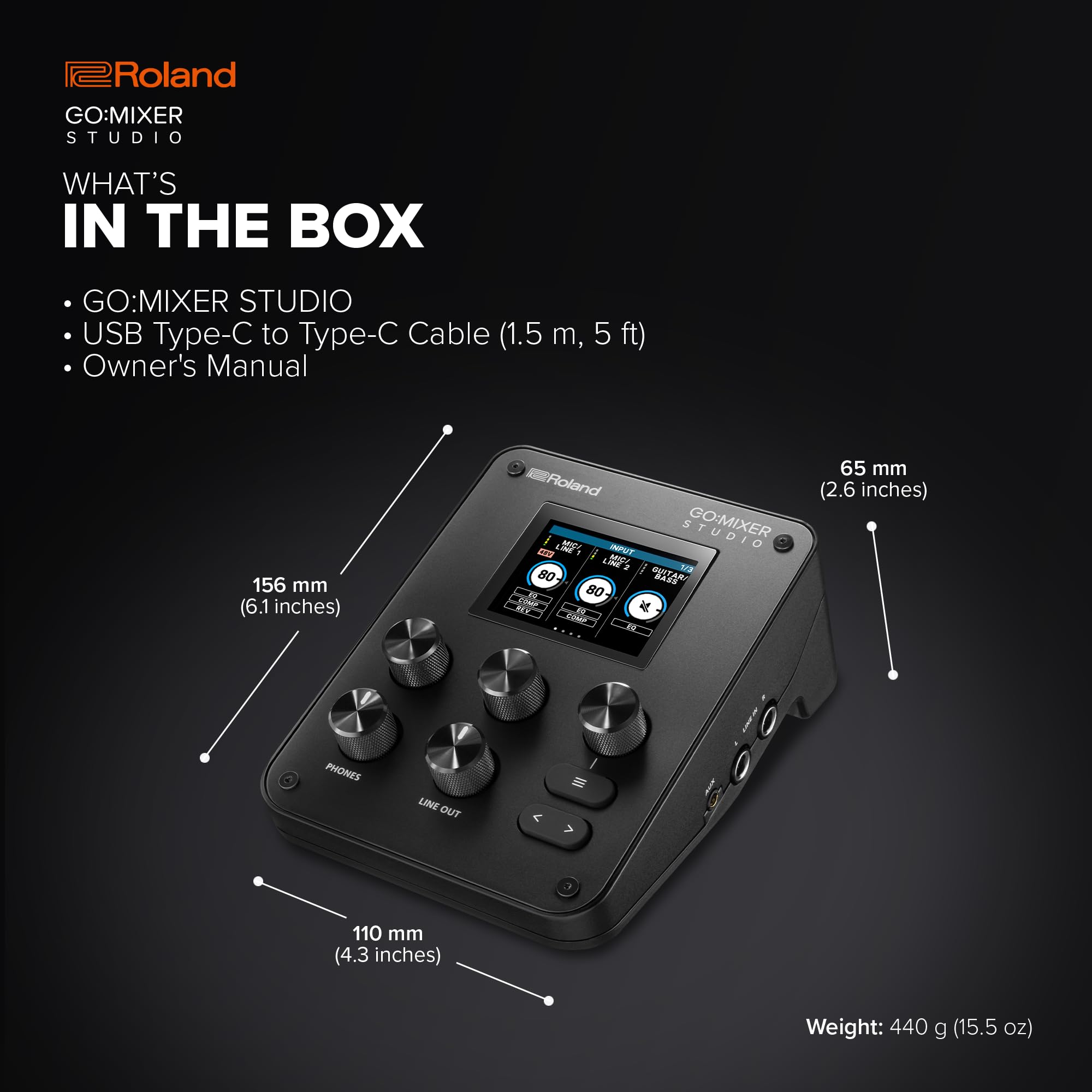 Roland GO:MIXER STUDIO | Portable Multi-Channel Mixer & Audio