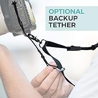 Vista 5 de HiiGuy - Correa para cámara – Regular – Correas de cámara extra largas de 32 a 44 pulgadas para fotógrafos – Correa de hombro resistente para cámara