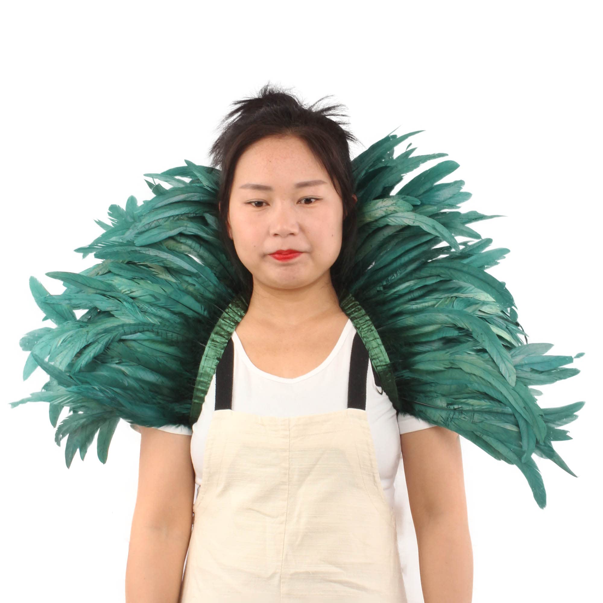 QI@XIA Feather Shawl for Women Witch Halloween Mardi Gras Feather Cape Costumes Accessories