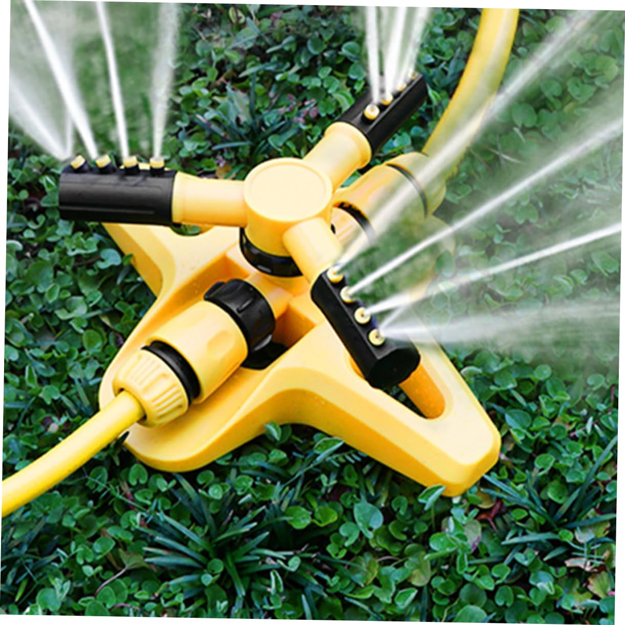 3 Pièces Arroseur de Jardin Automatique Irrigation Rotatif pour Gazon Outil de Pulvérisation Durable Étanche pour Arrosage Plantes Pelouses