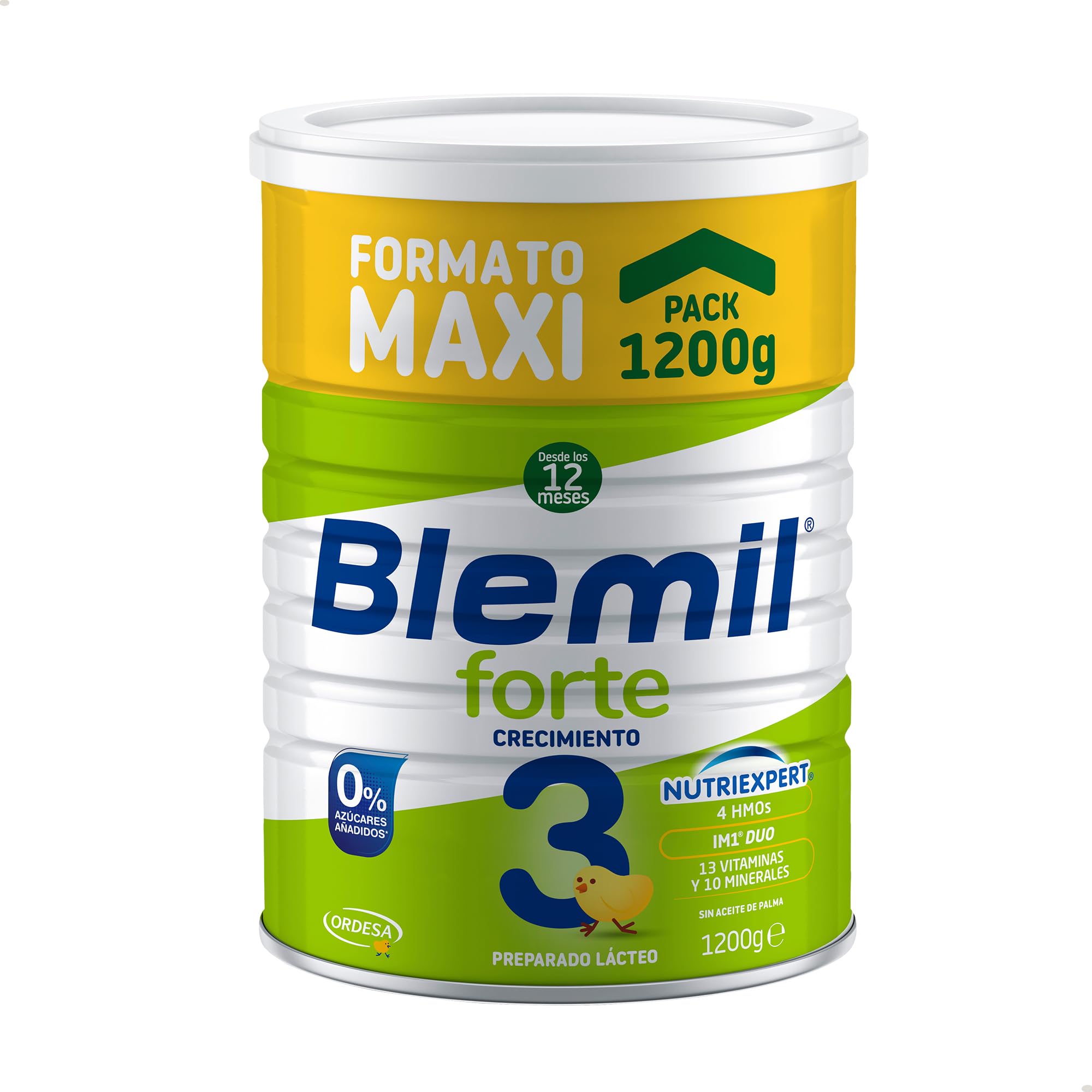 Blemil 3 Crecimiento 0% Azúcares Añadidos 3PACK | 3 botes de 1200g | Preparado Lácteo en polvo para Niños de 1 a 3 Años - Amazon Exclusive