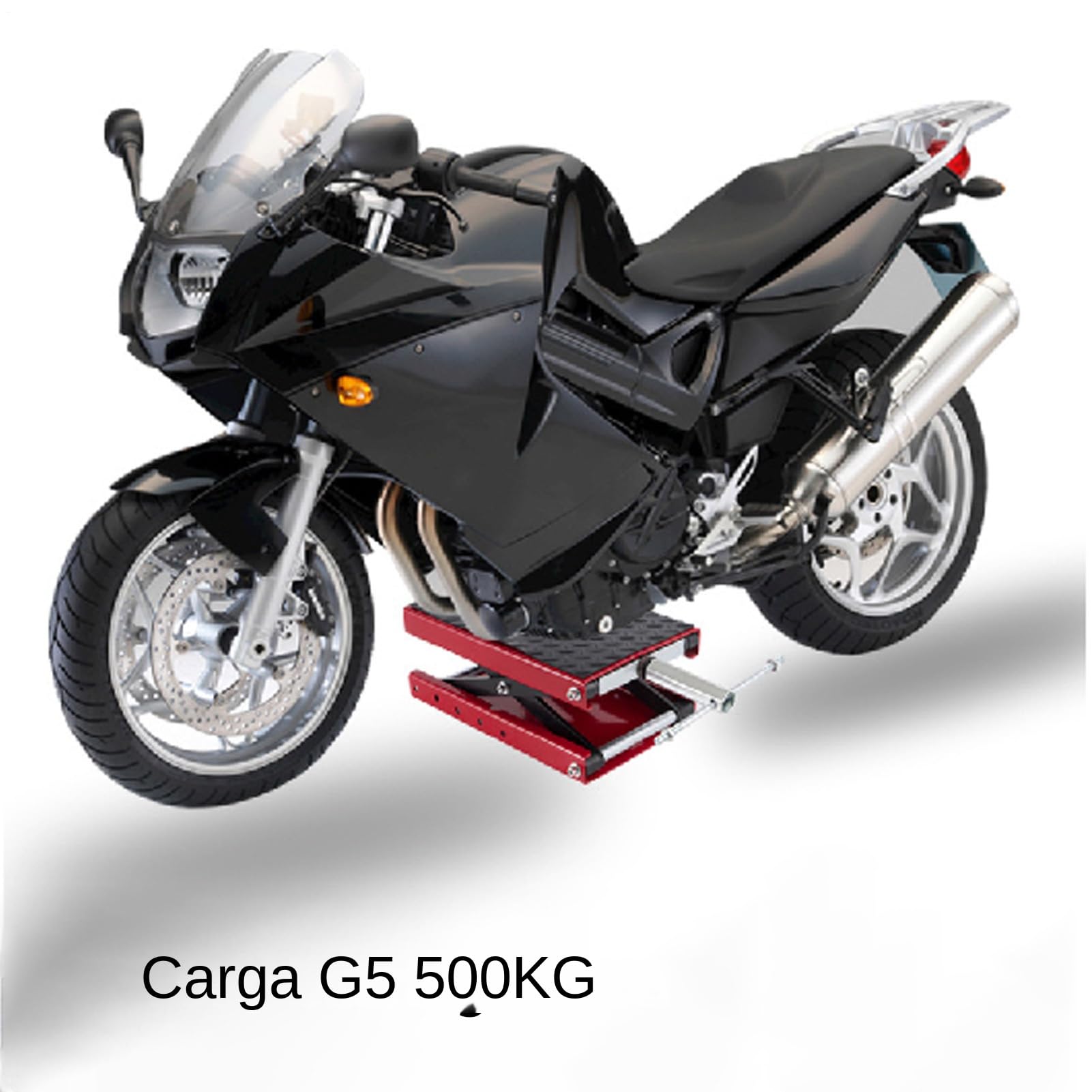 Gato Tijera para Moto Plataforma Ancha con Manivela Y Caballete Central | Gran Capacidad Compacto Con Mecanismo Liberación Rápida Mesa Taller Garaje Moto ATV Mantenimiento