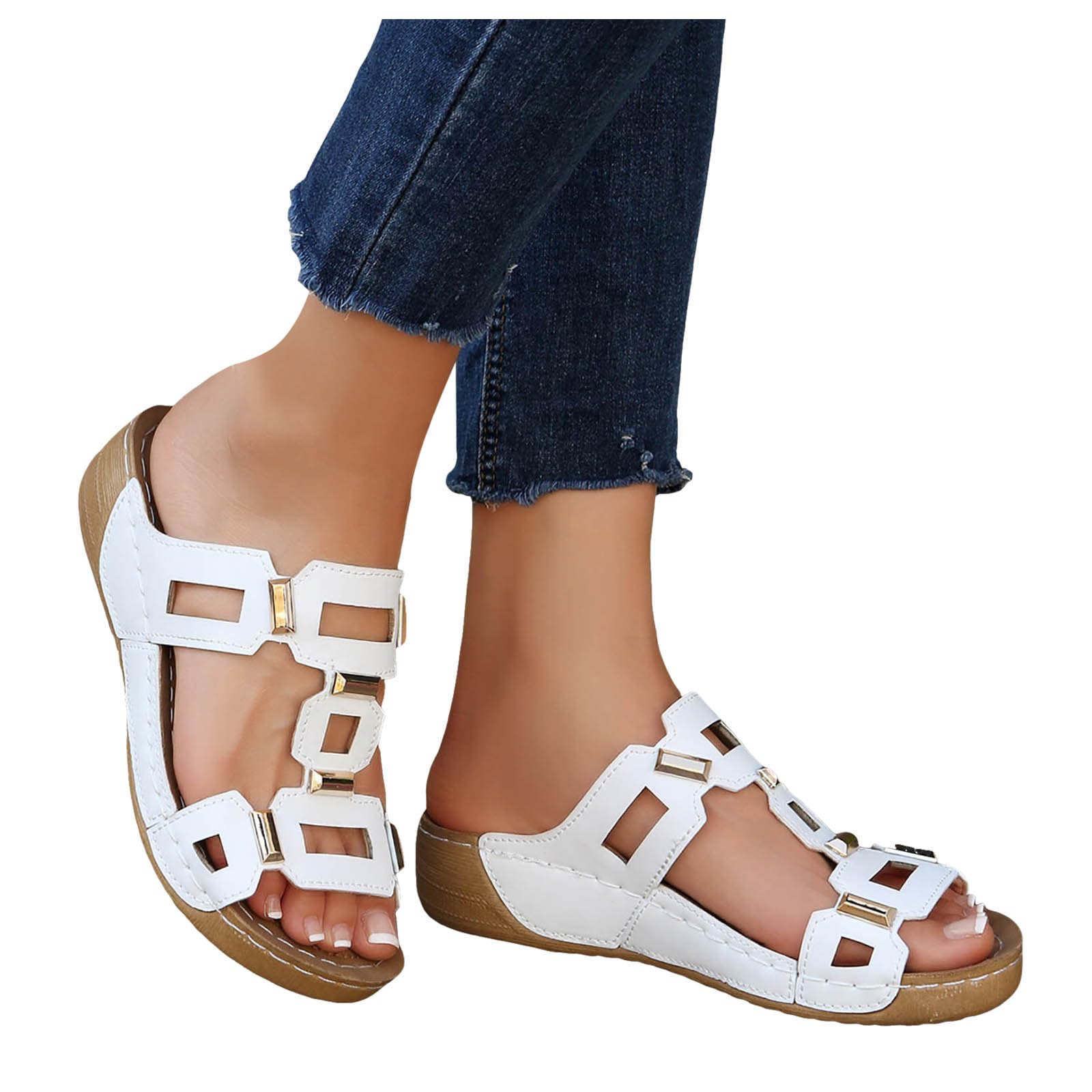 Tropeziennes Sandales Femme Chaussures Orthopédiques Femme Été Chaussures De Loisirs Confortables Sandales Compensées Avec Bande Croisée Pantoufles Été Anatomiques Confortables Fabriqué En Italie