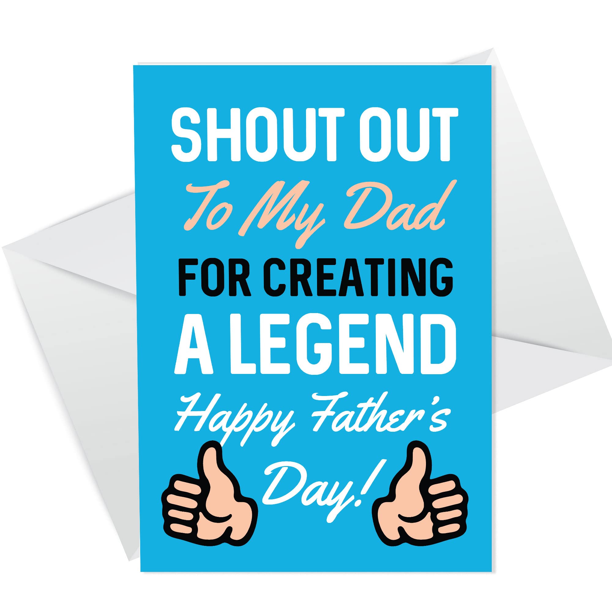 RED OCEAN Dad Fathers Day Card Novelty Card For Dad Daddy Father Funny Card For Him