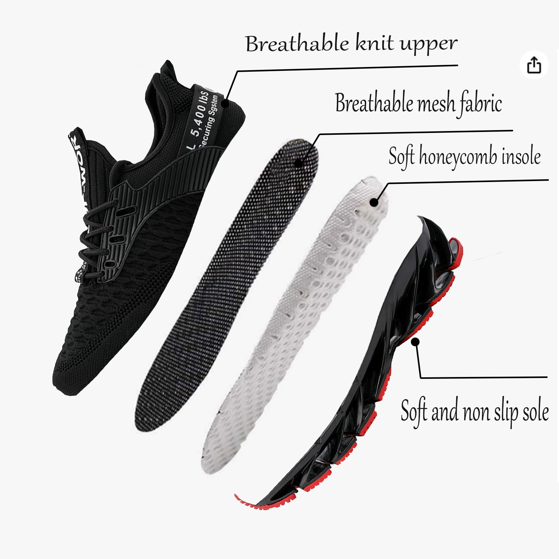 Scarpe da Ginnastica Running Donna Scarpe Sportive Unisex Sneakers Uomo Scarpe Camminata Casual Jogging Outdoor Fitness lavorate a Maglia Leggere Comode Scarpe da Lavoro Traspiranti