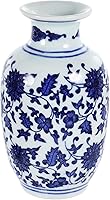 SUPVOX Blue & White Porcelain Ceramic Vase - Small Handmade Chinese Style for Tabletop Floral Decor & Home Accent