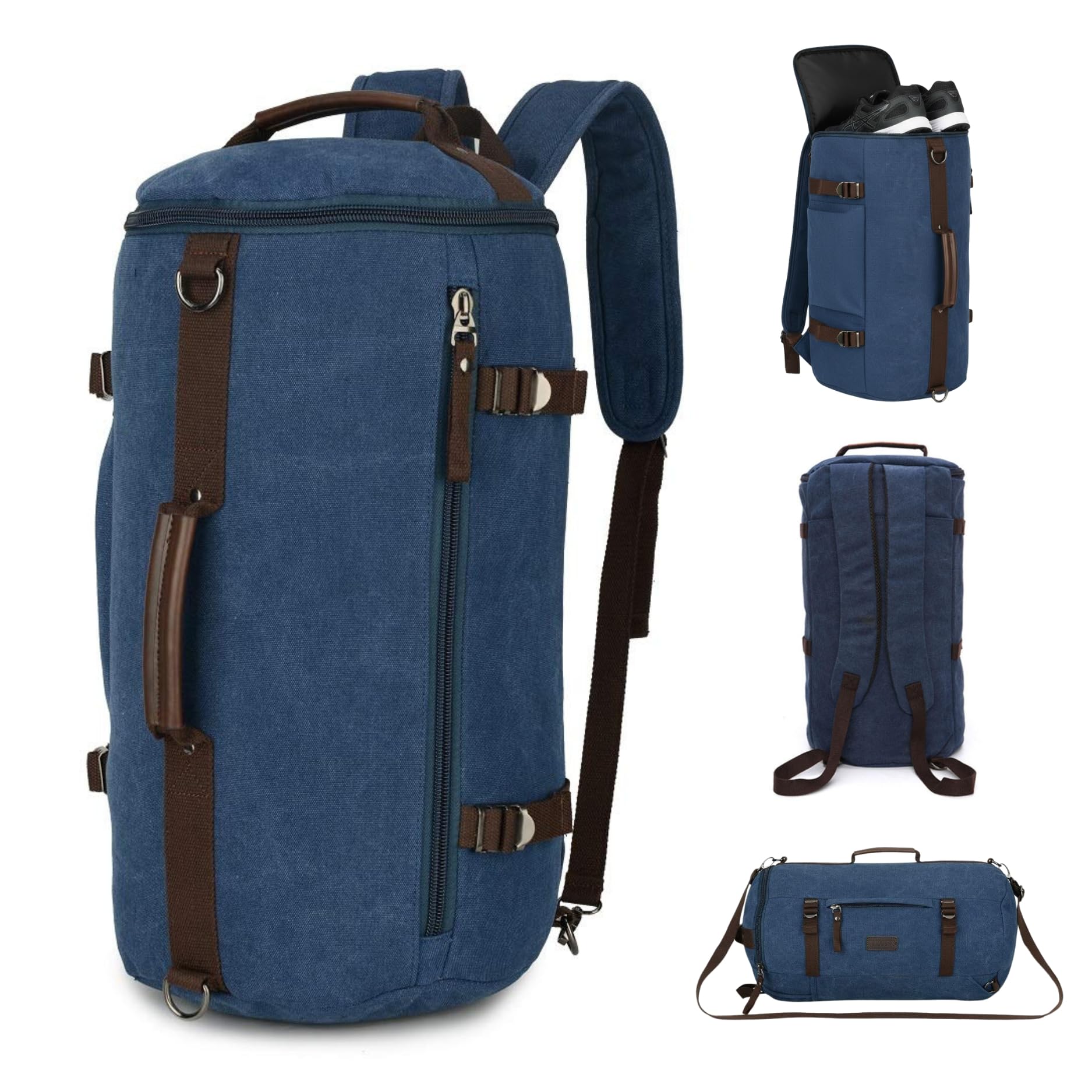 Turtle Trek Travel Backpack Laptop Shoe Compartment Bag for Men Women | Duffle Bag | Carry On Luggage Backpack | Lightweight & Multifunction Bag for Hiking, Traveling, Sports, Fitness & Workout, Blue-picture-10