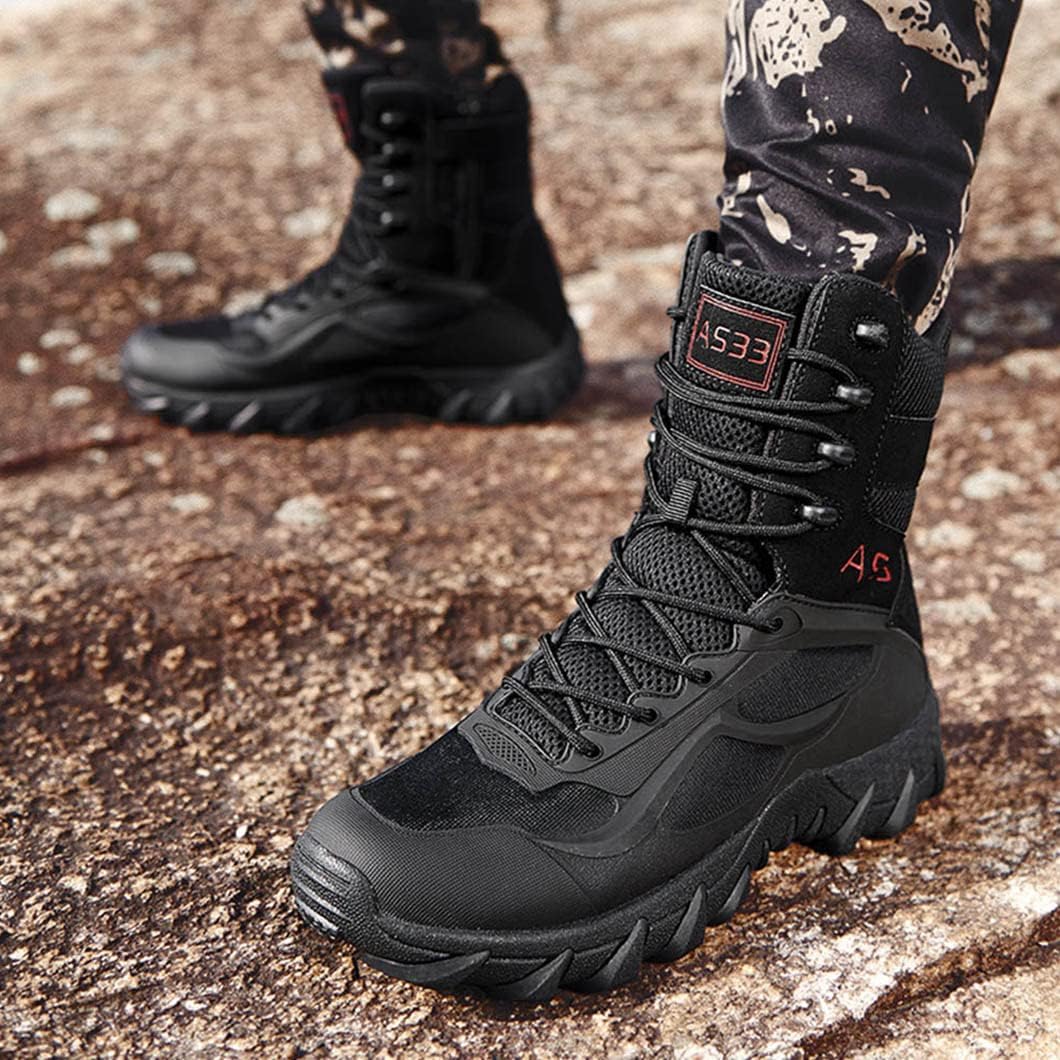 Men's Tactical Boots Military Work Boots Desert Combat Outdoor Boots for Hiking Motorcycle Climbing - Image 2