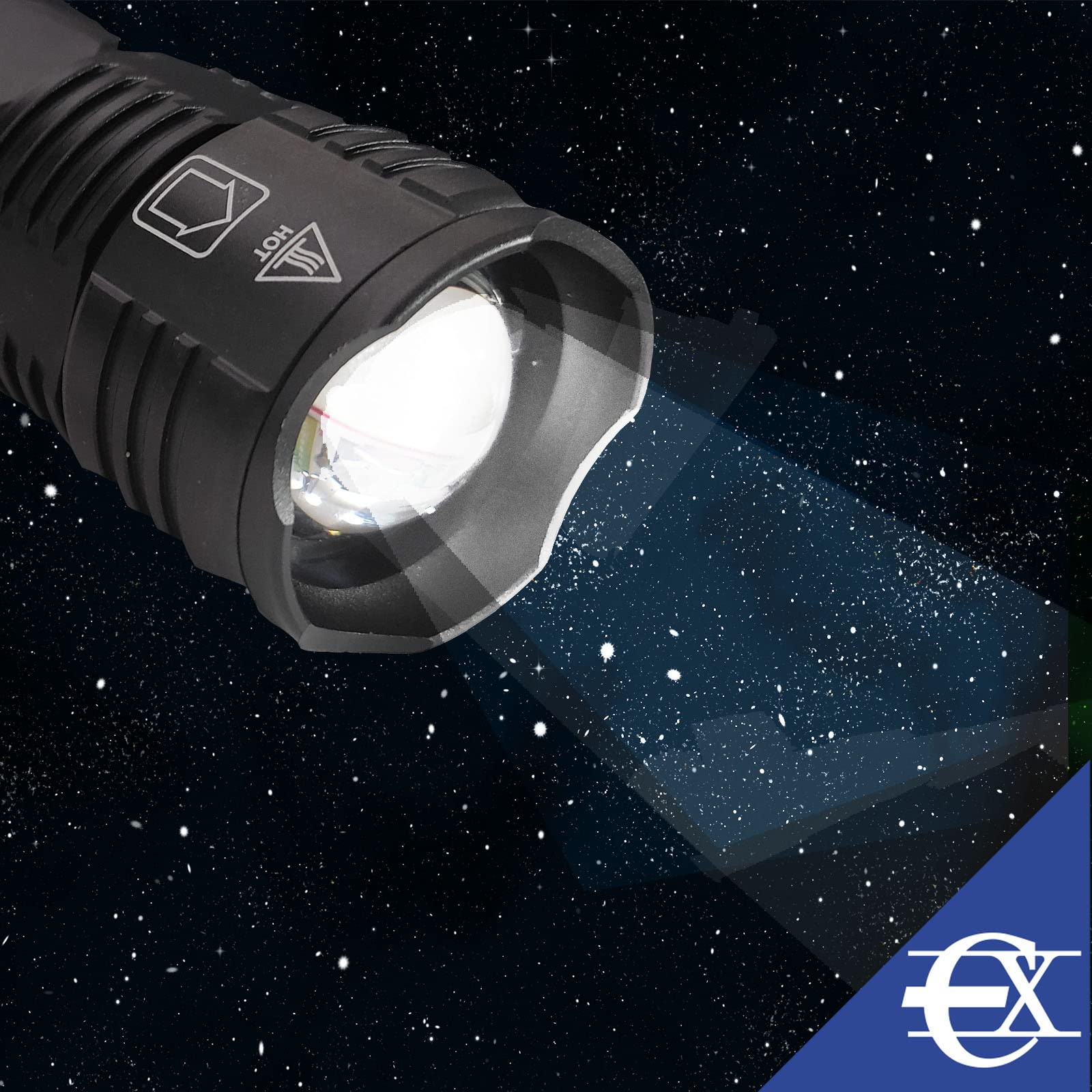 Torcia LED EUROXANTY Ricaricabile 4 Colori – Ad Alta Potenza, Tattica, Impermeabile - 6
