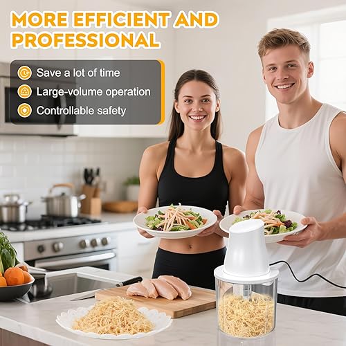 Miniatura 6 de Herramienta trituradora eléctrica de pollo herramienta trituradora de carne multifuncional de 250 W con gran capacidad - Picadora de carne para