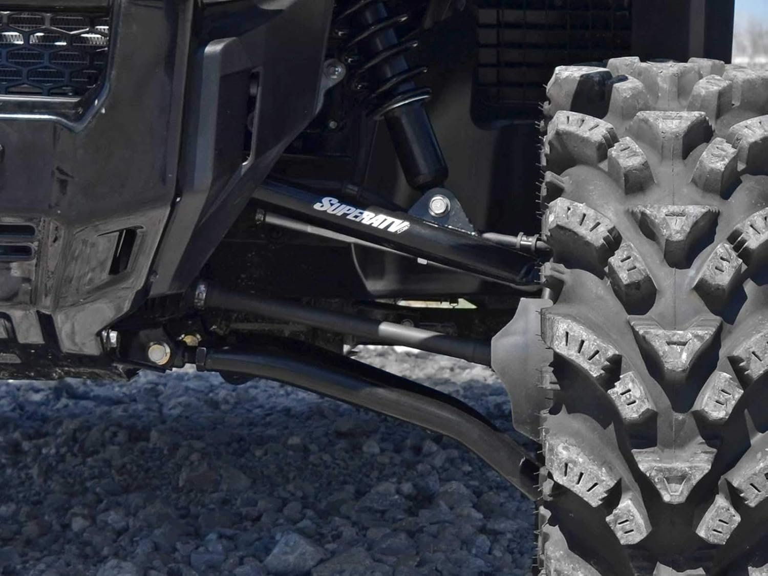 SuperATV 1.5" Forward Offset A Arms for 2016-2021 Honda Pioneer 1000/1000-5 | Fit up to 28" Tires | 1.25” Tubing | New UHMW Bushings with Sleeves | Includes Heavy Duty Preinstalled Ball Joints