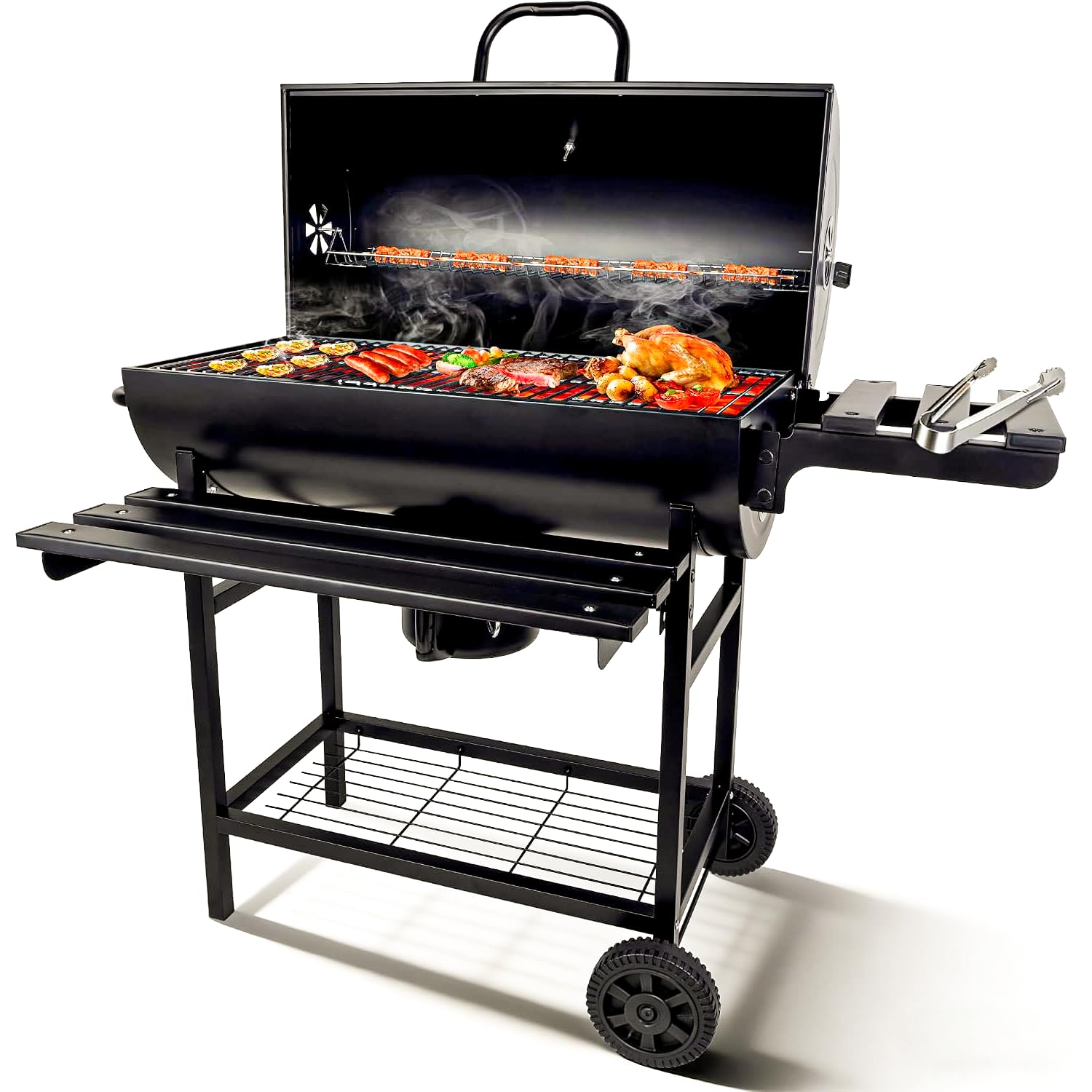 WTRYRN Charcoal BBQ Grill for Family Cooking A