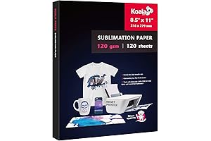 Koala Sublimation Paper 8.5x11 Inch 120gsm 120 Sheets - Personalize Dark Tumbler,...
