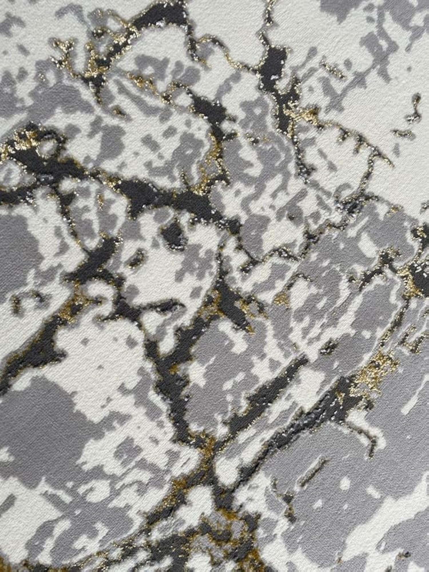 Abstract Pattern Viscose Rectangular Area Rug, 3 x 5 Feet