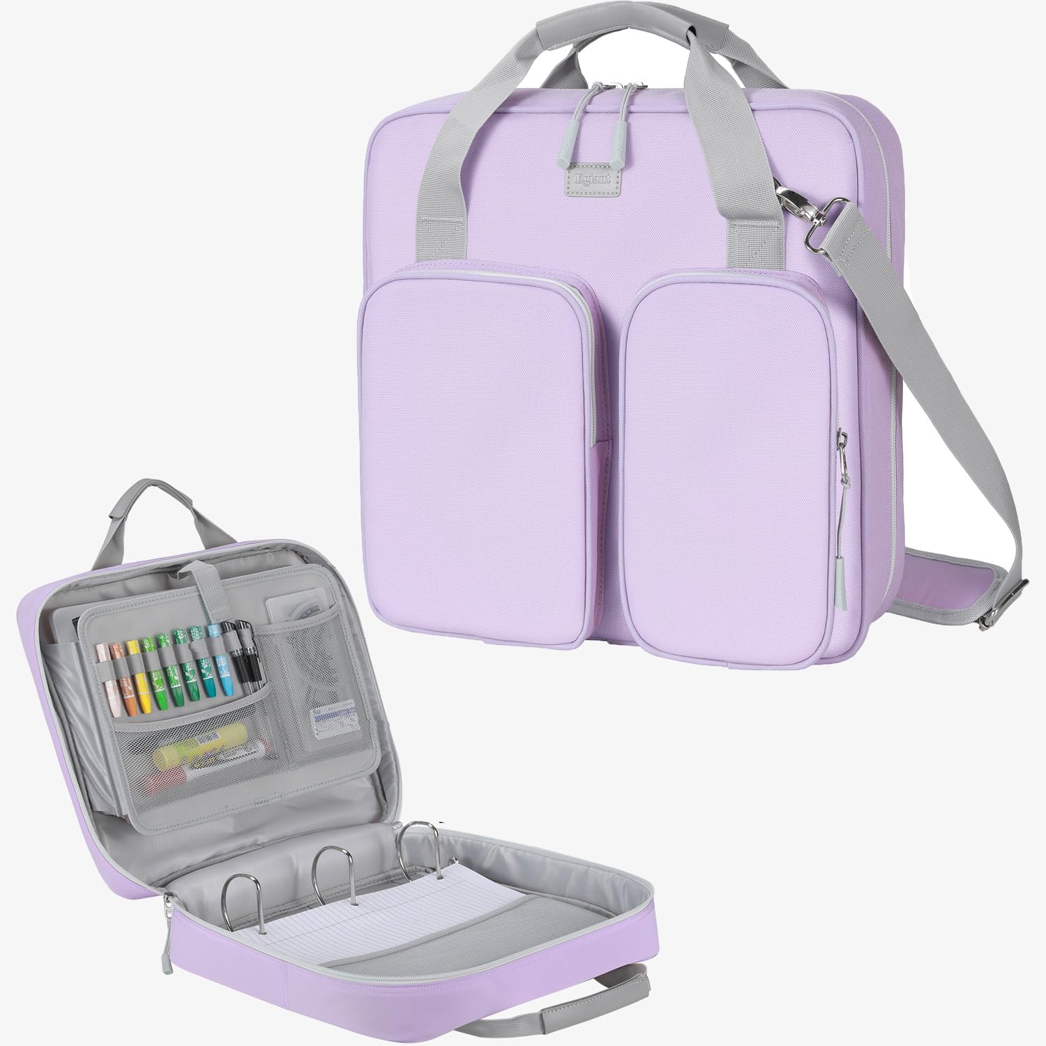 Amazon.com : egiant 4 Inch Zipper Binder 3 Ring with Shoulder