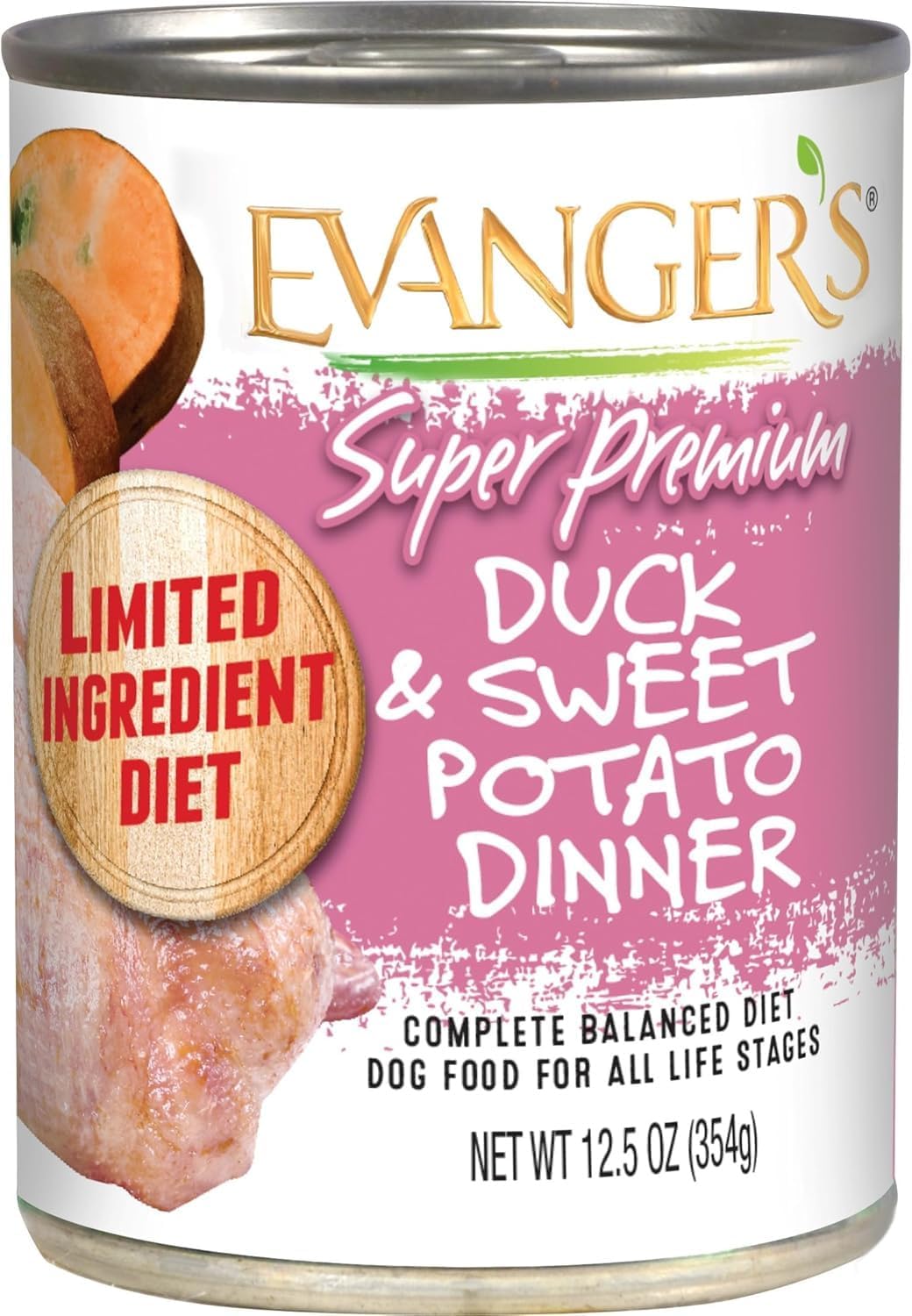 Evanger's Complements & Super Variety Pack for Dogs – 4 Count, 12.5 oz Each – Grain & Gluten Free Chicken, Vegetarian & Duck & Sweet Potato Dinner