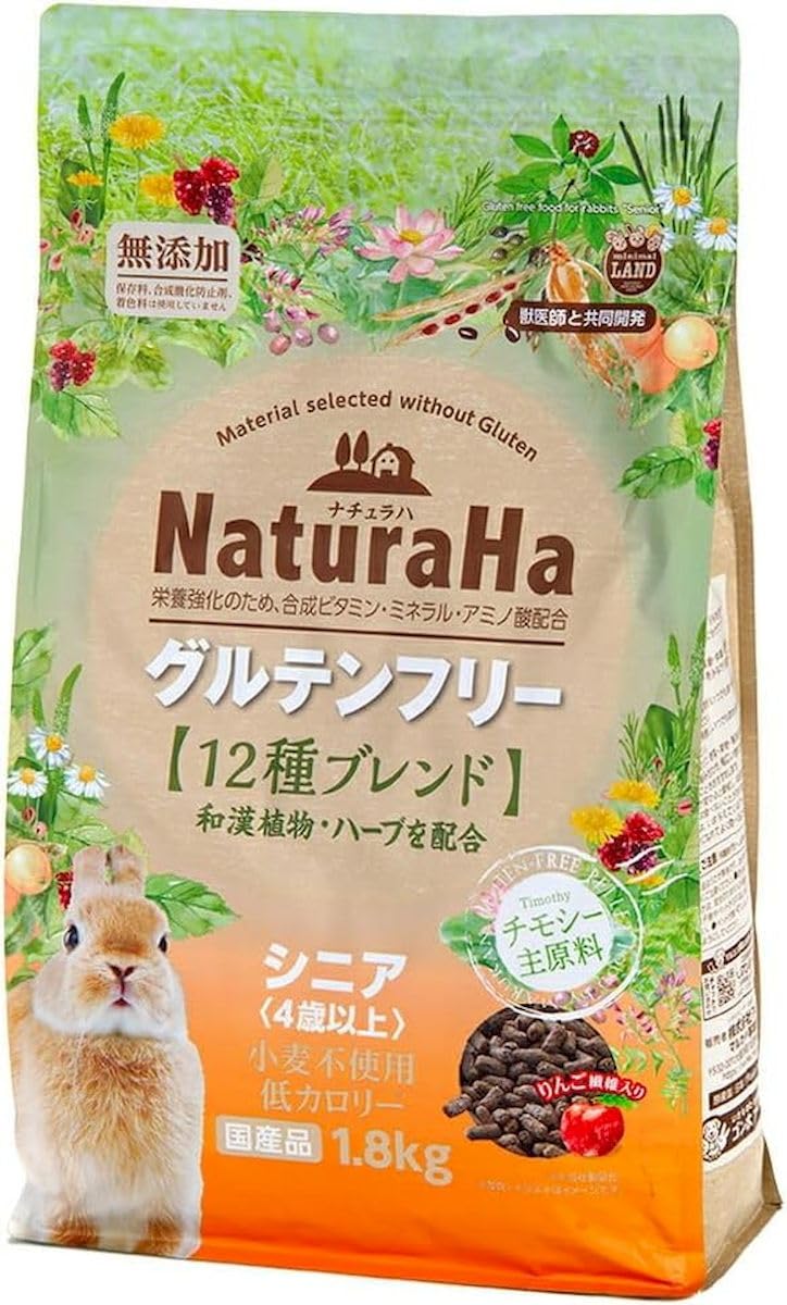 Amazon | 日本製 【うさぎ シニア用】ナチュラハ グルテンフリー 12種