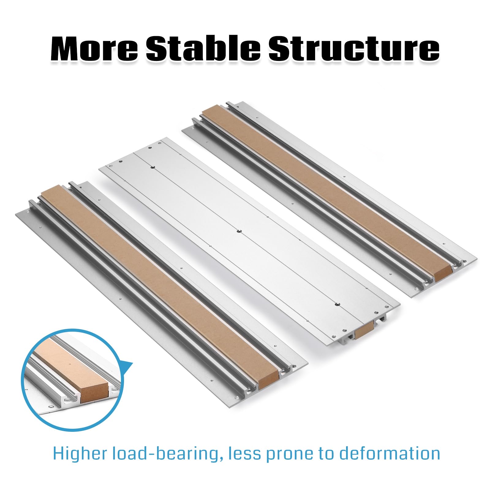 Genmitsu 4040 Spoilboard hybride en aluminium et MDF pour fraiseuse CNC 4040-PRO 400 x 600 x 18 mm