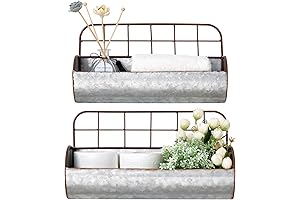 Dahey Galvanized Wall Baskets for a Chic Farmhouse Aesthetic