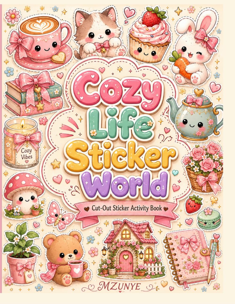 Cozy Life Sticker World: Cute Cut-Out Sticker Activity Book