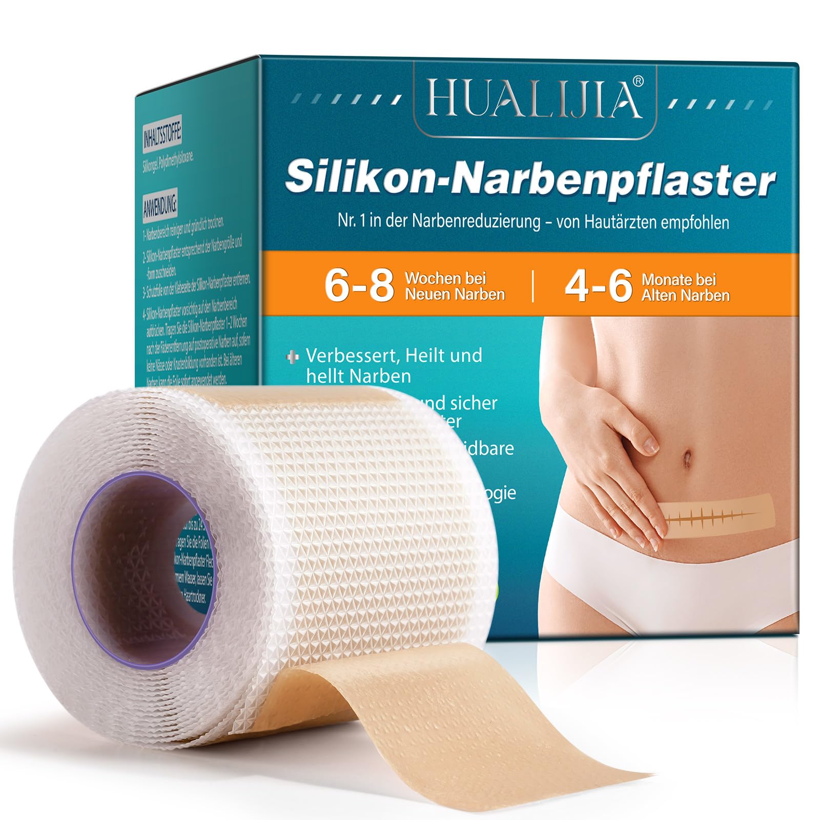 Silikon-Narbenpflaster - Wiederverwendbar & Zuschneidbar