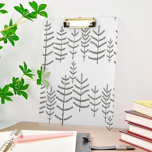 Miniatura 9 de Clip de pino blanco y negro tamaño A4 para profesores, suministros escolares, camionero, plateado, 12 x 9 pulgadas