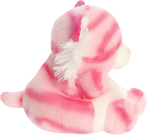 Miniatura 3 de Aurora Adorable Palm Pals - Animal de peluche de tigre rosa rosado, juego de bolsillo, diversión coleccionable, rosa, 5 pulgadas