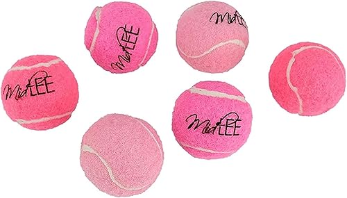 Midlee Mini pelotas de tenis chirriantes para perros de 1.5 pulgadas, color rosa, juego de 6 disponible en Yaxa Costa Rica