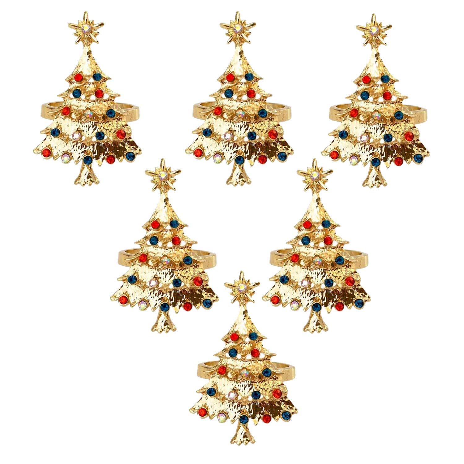CTRLZS 6Pcs Christmas Napkin Button Napkin Ring Napkin Ring Cloth Ring Christmas Napkin Rings