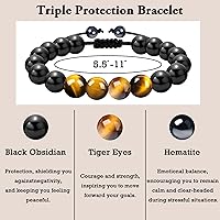 Vista 49 de Sereney Christmas Gifts for Him Son Boys Bonus Dad Father Men Boyfriend Grandson Friend as Triple Protection ID Bracelets Birthday Gifts for 9 10 11