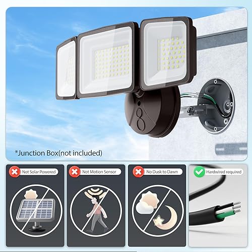 Miniatura 2 de Onforu Luces de inundación de 130 W para exteriores, luz LED de brillo de 13000 lm en el exterior, reflector exterior LED impermeable IP65 con 3